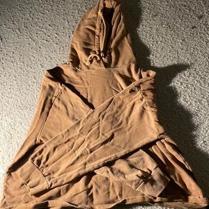 Orange hoodie/crop top, brand forever 21, 2xl